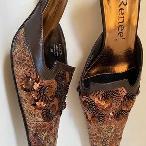 J Renee ‘Lucetta’ - Dazzling Kitten Heel Mules